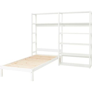 Jugendzimmer-Set HOPPEKIDS STOREY Schlafzimmermöbel-Sets Gr. Set 2 mit Liegefläche 90x200 cm, B/H: 90 cm x 200 cm, weiß (weiß lackiert, kiefer massiv) Baby Komplett-Kinderzimmer