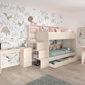 Jugendzimmer-Set PARISOT Bibop Schlafzimmermöbel-Sets Gr. Mit Bettschubkasten, braun (akazienfarben) Baby Komplett-Kinderzimmer