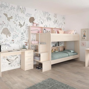 Jugendzimmer-Set PARISOT Bibop Schlafzimmermöbel-Sets Gr. Ohne Bettschubkasten, braun (akazienfarben) Baby Komplett-Kinderzimmer