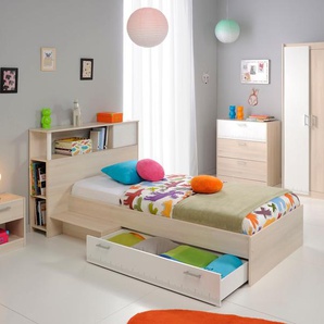 Jugendzimmer-Set PARISOT Charly 16 Schlafzimmermöbel-Sets Gr. B/H: 90 cm x 200 cm, weiß (akazie, weiß) Baby Komplett-Kinderzimmer