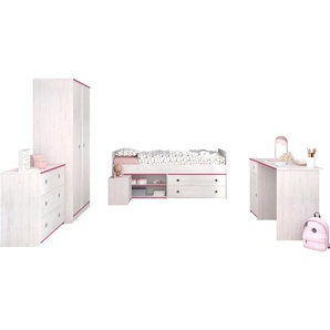 Jugendzimmer-Set PARISOT Smoozy, weiß, Schlafzimmermöbel-Sets, Topseller