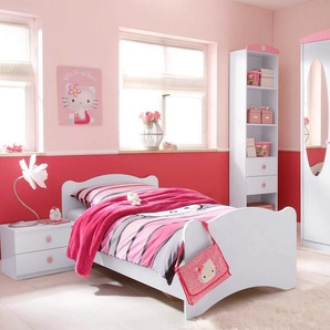Jugendzimmer-Set RAUCH Tabea Schlafzimmermöbel-Sets Gr. mit 3-türigem Schrank, rosa (weiß, rosa) Baby Komplett-Kinderzimmer Schlafzimmermöbel-Sets