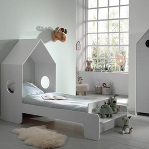 Jugendzimmer-Set VIPACK Casami Schlafzimmermöbel-Sets Gr. B/H: 90 cm x 200 cm, grau (weiß, grau) Baby Komplett-Kinderzimmer