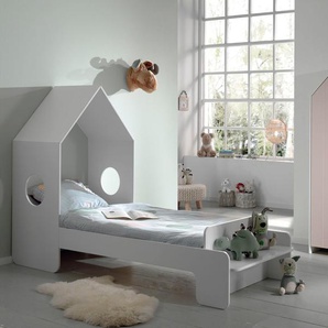 Jugendzimmer-Set VIPACK Casami Schlafzimmermöbel-Sets Gr. B/H: 90 cm x 200 cm, pink (weiß, pink) Baby Komplett-Kinderzimmer Bett in 2 Breiten