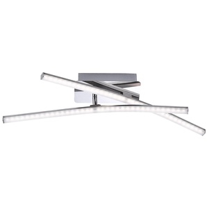 JUST LIGHT LED-Deckenleuchte 11270-55 stahlfarbig, 7,3W, 1000lm, 3000K