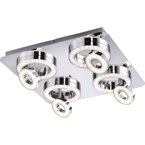 JUST LIGHT LED-Deckenleuchte 14522-17 chrom, 23,6W, 2280lm, 3000K