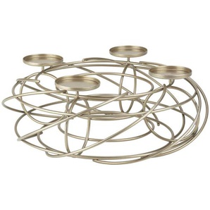 Justinus Adventskranz, Gold, Metall, Dekoration, Weihnachtsdekoration, Winterdeko