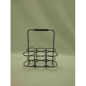 Justinus Flaschenträger Life Style, Schwarz, Metall, 21x34x30.5 cm, Küchenzubehör, Flaschenträger