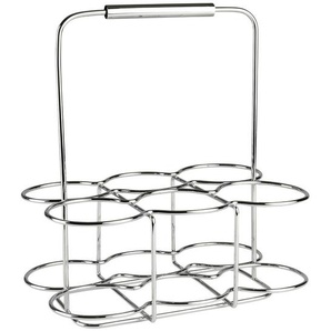 Justinus Flaschenträger Lifestyle, Silber, Metall, 22x35x30 cm, Küchenzubehör, Flaschenträger