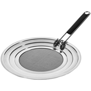 Justinus Spritzschutz, Silber, Metall, rund, Kochen, Pfannen, Pfannen Spritzschutz