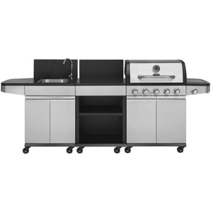 Justus Gasgrill-Küche Juno mit Edelstahlspüle und Armatur GLO691404632