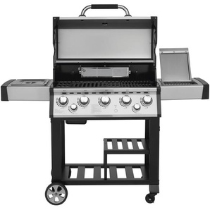 Gasgrill JUSTUS Mars Grills Gr. B/H/T: 158 cm x 122 cm x 62 cm, silberfarben (edelstahlfarben) Gasgrills BxTxH: 158x62x122 cm