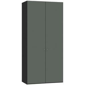 Jutzler Drehtürenschrank , Grau, Grün, Schwarz , Metall , 102x220x40 cm , Typenauswahl, Beimöbel erhältlich, umfangreiches Zubehör in verschiedenen Holzarten Größen Holzdekoren individuell planbar, individuelle Frontgestaltung , Schlafzimmer,