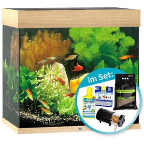 JUWEL AQUARIEN Aquarien-Set Lido 120 LED Vivarien 120 Liter, BxTxH: 61x41x131 cm, inkl. Starter-Set Gr. B/H/T: 61 cm x 58 cm x 41 cm, 120 l, braun (holzfarben) Aquarium-Becken