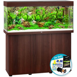 JUWEL AQUARIEN Aquarien-Set Rio 240 LED Vivarien 240 Liter, BxTxH: 121x41x128 cm, mit Unterschrank, Inkl. Starter-Set Gr. B/H/T: 121 cm x 55 cm x 41 cm, 240 l, braun (dunkelbraun) Aquarium-Becken