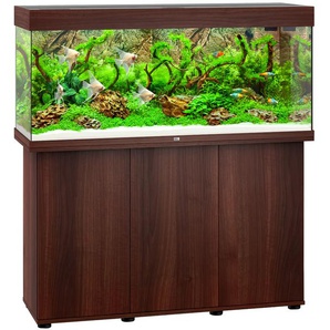 JUWEL AQUARIEN Aquarien-Set Rio 240 LED Vivarien 240 Liter, Gesamtmaß BxTxH: 121x41x128 cm, mit Unterschrank Gr. B/H/T: 121 cm x 55 cm x 41 cm, 240 l, braun (dunkelbraun) Aquarium-Becken