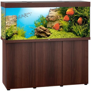 JUWEL AQUARIEN Aquarien-Set Rio 450 LED Vivarien 450 Liter, Gesamtmaß BxTxH: 151x51x146 cm, mit Unterschrank Gr. B/H/T: 151 cm x 66 cm x 51 cm, 450 l, braun (dunkelbraun) Aquarium-Becken