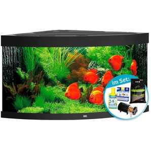 JUWEL AQUARIEN Aquarien-Set Trigon 350 LED Vivarien 350 Liter, BxTxH: 123x87x138 cm, inkl. Starter-Set Gr. B/H/T: 123 cm x 65 cm x 87 cm, 350 l, schwarz Aquarium-Becken