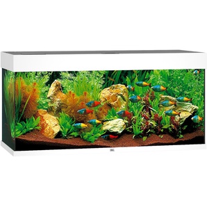JUWEL AQUARIEN Aquarium Rio 180 LED Vivarien BxTxH: 101x41x50 cm, 180 l, inkl. MultiLux LED Einsatzleuchte Gr. B/H/T: 101 cm x 50 cm x 41 cm, 180 l, weiß Aquarium-Becken Vivarien