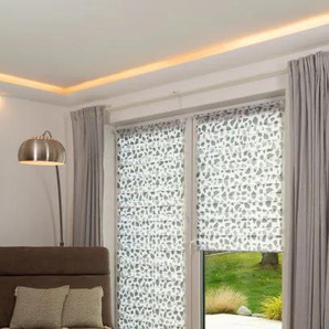 Doppelrollo K-HOME Delphi Rollos Gr. 150 cm, 80 cm, grau (stein, grau) Doppelrollos im Fixmaß