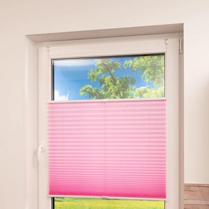 Plissee K-HOME Klemmfix Pisa Plissees Gr. 210 cm, zweiseitig verschiebbar, 70 cm, pink Kinder Kinderzimmer-Plissees Crushed-Optik
