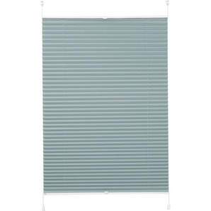 Plissee K-HOME Siena Plissees Gr. 130 cm, zweiseitig verschiebbar, 110 cm, blau (petrol) Plissees ohne Bohren Plissee