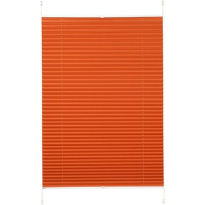 Plissee K-HOME Siena Plissees Gr. 210 cm, zweiseitig verschiebbar, 70 cm, orange (terra) Plissees ohne Bohren Plissee