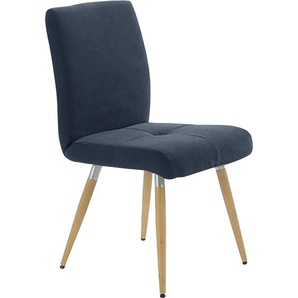 K+W Komfort & Wohnen 4-Fußstuhl »6411«, Aqua Clean, mit Sitzsteppung, Edelstahlgriff am Rücken, Massivholzbeine