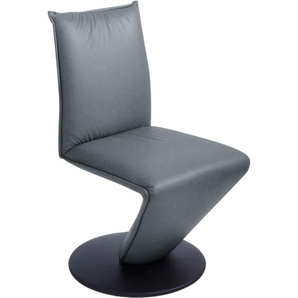 K+W Komfort & Wohnen Drehstuhl »Drive«, Leder CLOUD, Stuhl mit federnder Sitzschale, Drehteller in Metall schwarz Struktur