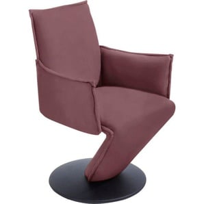K+W Komfort & Wohnen Drehstuhl Drive, Sessel mit federnder Sitzschale, Drehteller in Metall schwarz Struktur