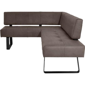 K+W Komfort & Wohnen Eckbank Spider II, Sitzsteppung, bequem durch Sandwichbauweise, 2 Stellmaße