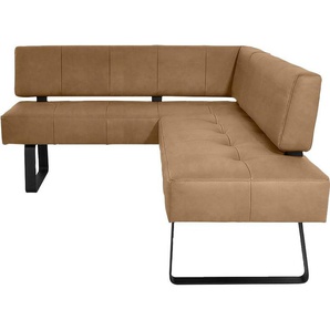 K+W Komfort & Wohnen Eckbank Spider II, Sitzsteppung, bequem durch Sandwichbauweise, 2 Stellmaße
