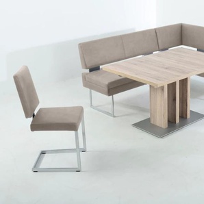 K+W Komfort & Wohnen Essgruppe, (4 tlg.), langer Schenkel links oder rechts, 2 Freischwinger, 1 Funktionstisch