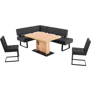 K+W Komfort & Wohnen Essgruppe Spider II, (4-tlg), langer Schenkel wahweise in 2 Breiten, 2 Freischwinger, 1 Tisch