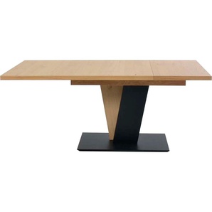 K+W Komfort & Wohnen Esstisch »Giacomo III«, Esstisch in Asteiche bianco furniert, Untergestell im 2 Farben-Mix