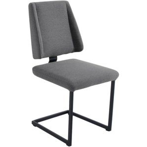 K+W Komfort & Wohnen Freischwinger »Longbeach«, 1 St., Flachgewebe Q2 2250, mit Gestell und Abstandshalter in Metall schwarz Struktur, Sitzkomfort