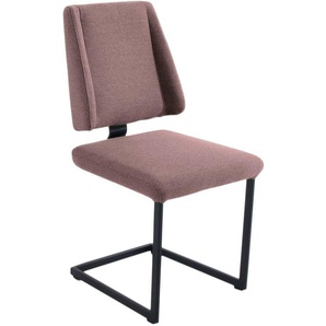 K+W Komfort & Wohnen Freischwinger Longbeach (1 St), mit Gestell und Abstandshalter in Metall schwarz Struktur, Sitzkomfort