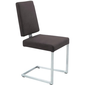 K+W Komfort & Wohnen Freischwinger, stabiles Hochkantgestell, in Leder oder Microfaser
