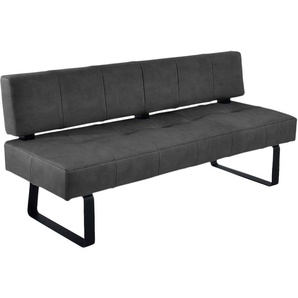 K+W Komfort & Wohnen Polsterbank Spider II, Sitzsteppung, bequem durch Sandwichbauweise, Metallkufe in schwarz