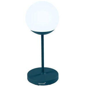 Kabellose, wiederaufladbare Außenlampe Mooon! LED metall plastikmaterial blau / H 63 cm - Bluetooth - Fermob - Blau