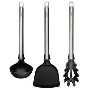 Käfer Kochbesteck-Set Käfer Edelstahl Küchenhelfer (Set, 3-tlg., 1 x Spaghetti-Heber, 1 x Pfannenwender, 1 x Schöpfkelle), 3-tlg. Set aus Edelstahl & Silikon, hitzebeständig, ergonomisch