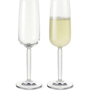 Kähler Design Hammershøi Champagnerglas - 2er-Set - klar - 2er-Set: 240 ml - Höhe 23 cm - Ø 7,5 cm