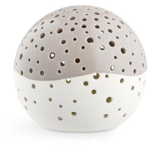 Kähler Design Nobili Teelichthalter S - warmes grau - ø14 cm - Höhe 12,5 cm