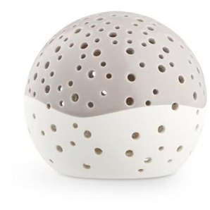 Kähler Design Nobili Teelichthalter - warmes grau - ø12 cm - Höhe 10,5 cm