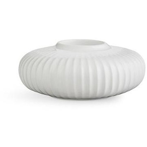 Kähler Hammershøi Teelichtleuchter flat - weiß - Ø 13 cm - Höhe 5 cm