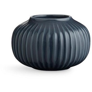 Kähler Hammershøi Teelichtleuchter mid - anthrazit - Ø 10 cm - Höhe 6,5 cm