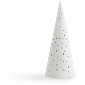 Kähler Nobili Teelichtleuchter mittelgroß - snow white - Ø 10,5 - Höhe 25,5 cm