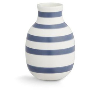 Kähler Omaggio Vase klein aus Keramik - steel blue - Ø 8 cm - Höhe 12,5 cm