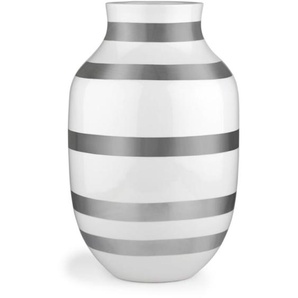Kähler Omaggio Vasen gross aus Keramik - silver - Ø 19,5 cm - Höhe 30,5 cm