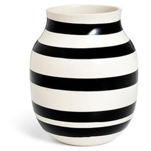 Kähler Omaggio Vasen mittel aus Keramik - black - Ø 16,5 cm - Höhe 20 cm